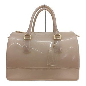 Furla Candy Bag Handbag Rubber Beige